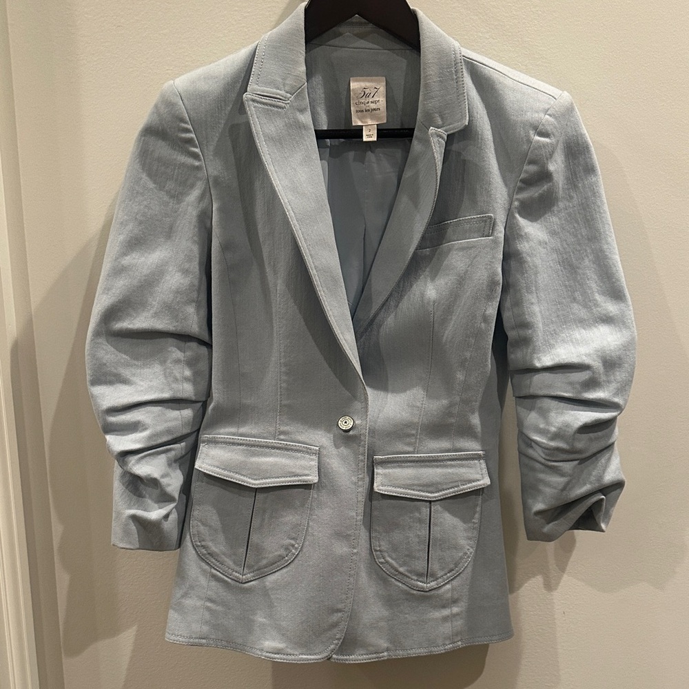 Cinq à Sept Sky Blue Blazer